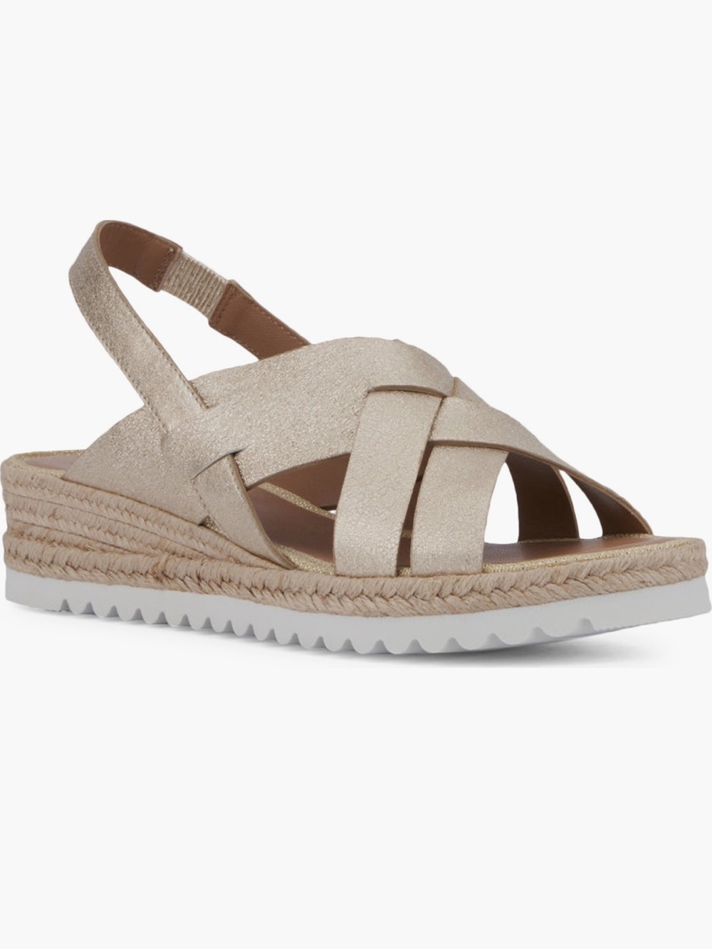 NEW Aquatalia Amaya Water Repellent Slingback Sandal in Platino